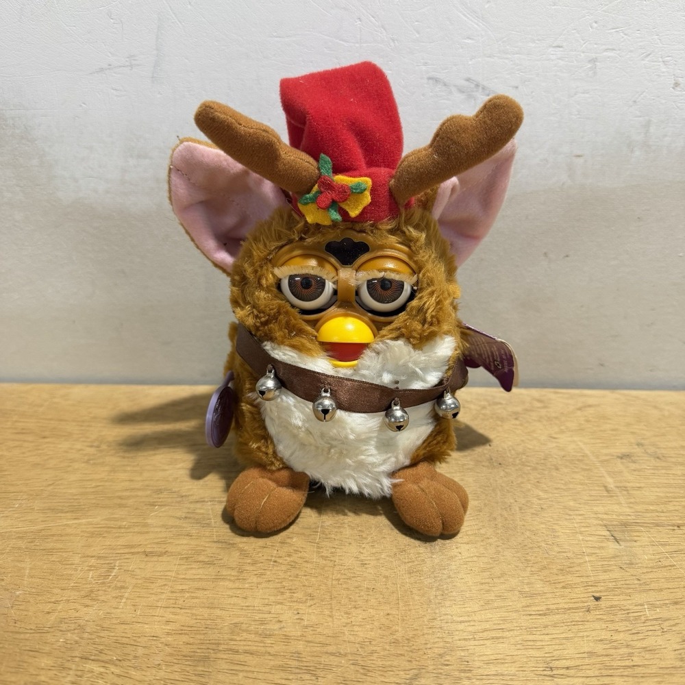 1999 Tiger Furby Special Christmas Edition Reindeer For Parts Or Repair W/ Tag